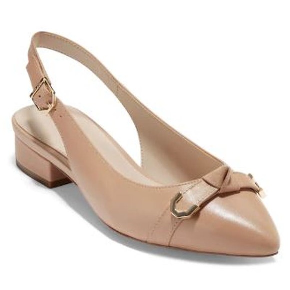Cole Haan Tan Slingback Heels - Picture 1 of 12
